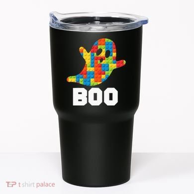 Building Blocks Ghost Boo Master Builder Halloween Costume Tumbler