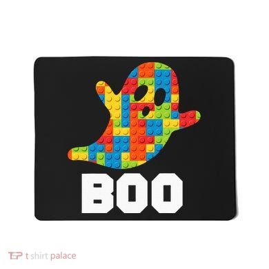 Building Blocks Ghost Boo Master Builder Halloween Costume Mousepad