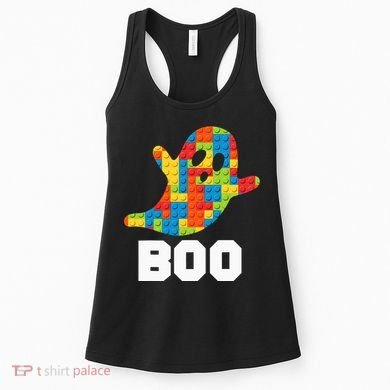 Building Blocks Ghost Boo Master Builder Halloween Costume Women's Tank Top