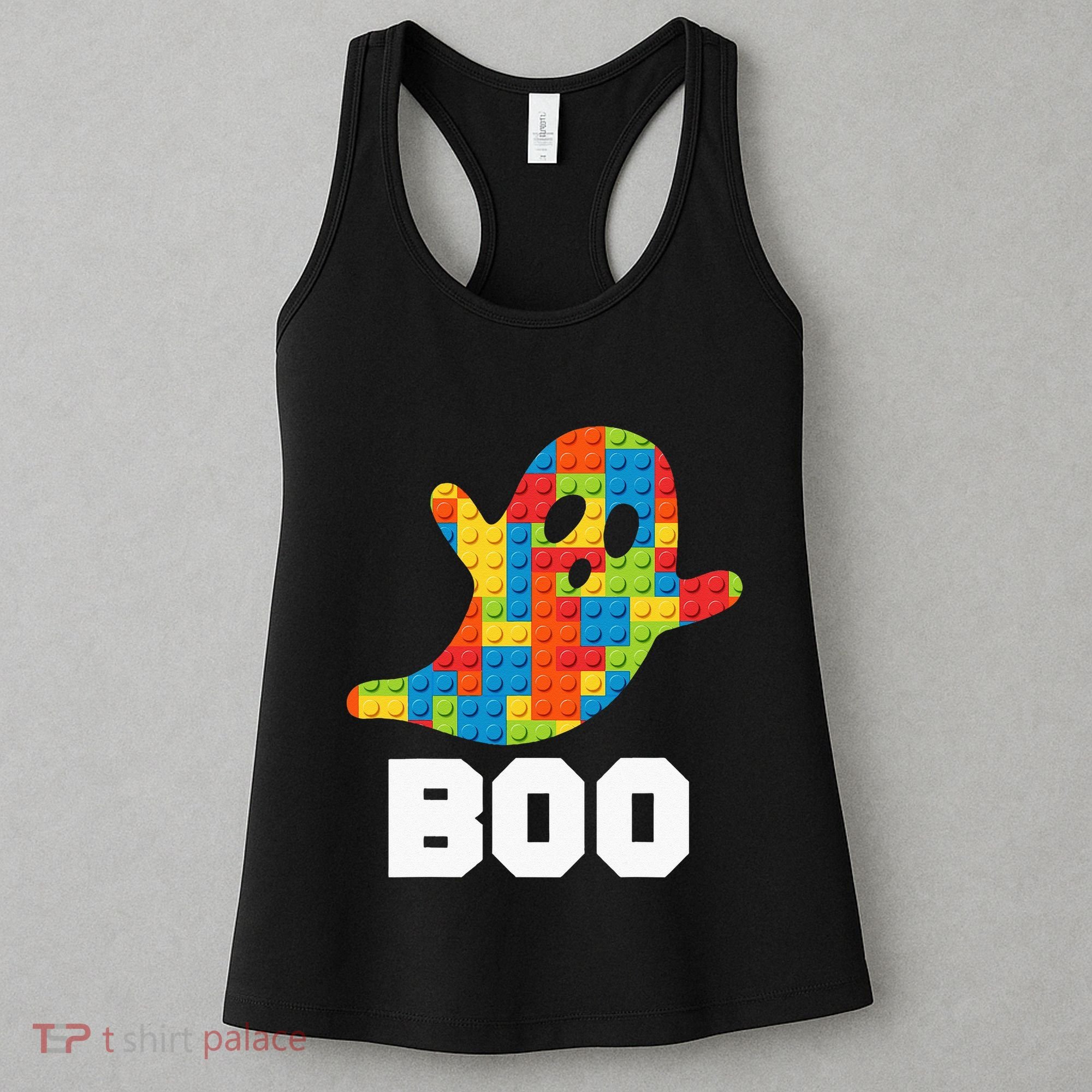Building Blocks Ghost Boo Master Builder Halloween Costume Women's Tank Top