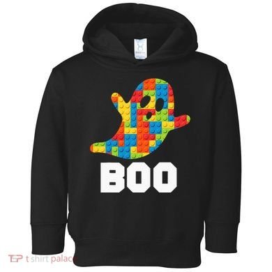 Building Blocks Ghost Boo Master Builder Halloween Costume Toddler Hoodie