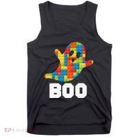 Building Blocks Ghost Boo Master Builder Halloween Costume Tank Top thumb 0