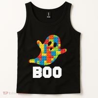 Building Blocks Ghost Boo Master Builder Halloween Costume Tank Top thumb 2