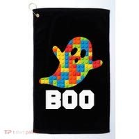 Building Blocks Ghost Boo Master Builder Halloween Costume Golf Towel thumb 0