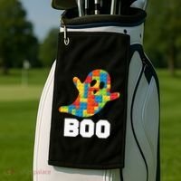 Building Blocks Ghost Boo Master Builder Halloween Costume Golf Towel thumb 2
