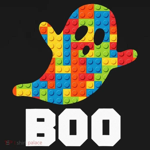Building Blocks Ghost Boo Master Builder Halloween Costume Women's T-Shirt