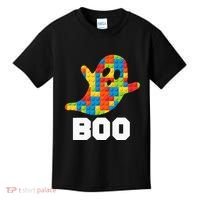 Building Blocks Ghost Boo Master Builder Halloween Costume Kids T-Shirt thumb 0