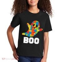 Building Blocks Ghost Boo Master Builder Halloween Costume Kids T-Shirt thumb 2