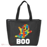Building Blocks Ghost Boo Master Builder Halloween Costume Tote Bag thumb 0