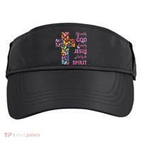 Blessed By God Loved By Jesus Butterfly Cross Adult Drive Performance Visor thumb 0