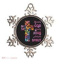 Blessed By God Loved By Jesus Butterfly Cross Ornament thumb 0