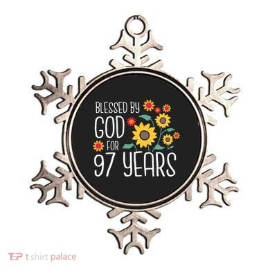 Blessed By God For 97 Years Old Cute Sunflower 97th Birthday Ornament