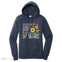 Blessed By God For 97 Years Old Cute Sunflower 97th Birthday Women's Hoodie thumb 0