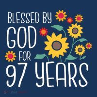 Blessed By God For 97 Years Old Cute Sunflower 97th Birthday Women's Hoodie thumb 2