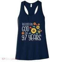 Blessed By God For 97 Years Old Cute Sunflower 97th Birthday Women's Tank Top thumb 0