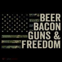 BEER BACON GUNS & FREEDOM - Funny BBQ Drinking Gun Camo Tank Top thumb 6