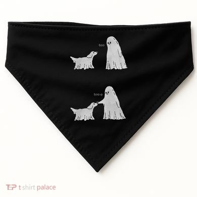 Boo Boop Ghost Dog Halloween USA-Made Doggie Bandana