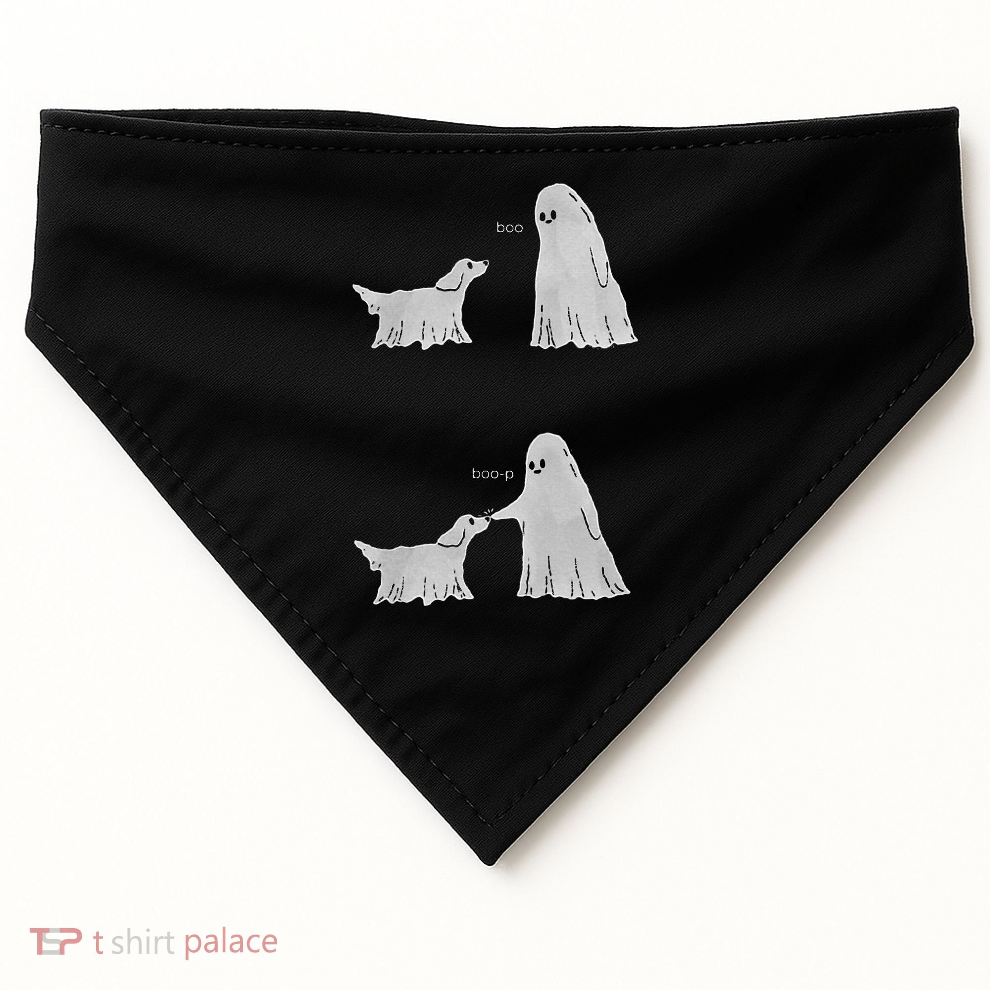 Boo Boop Ghost Dog Halloween USA-Made Doggie Bandana