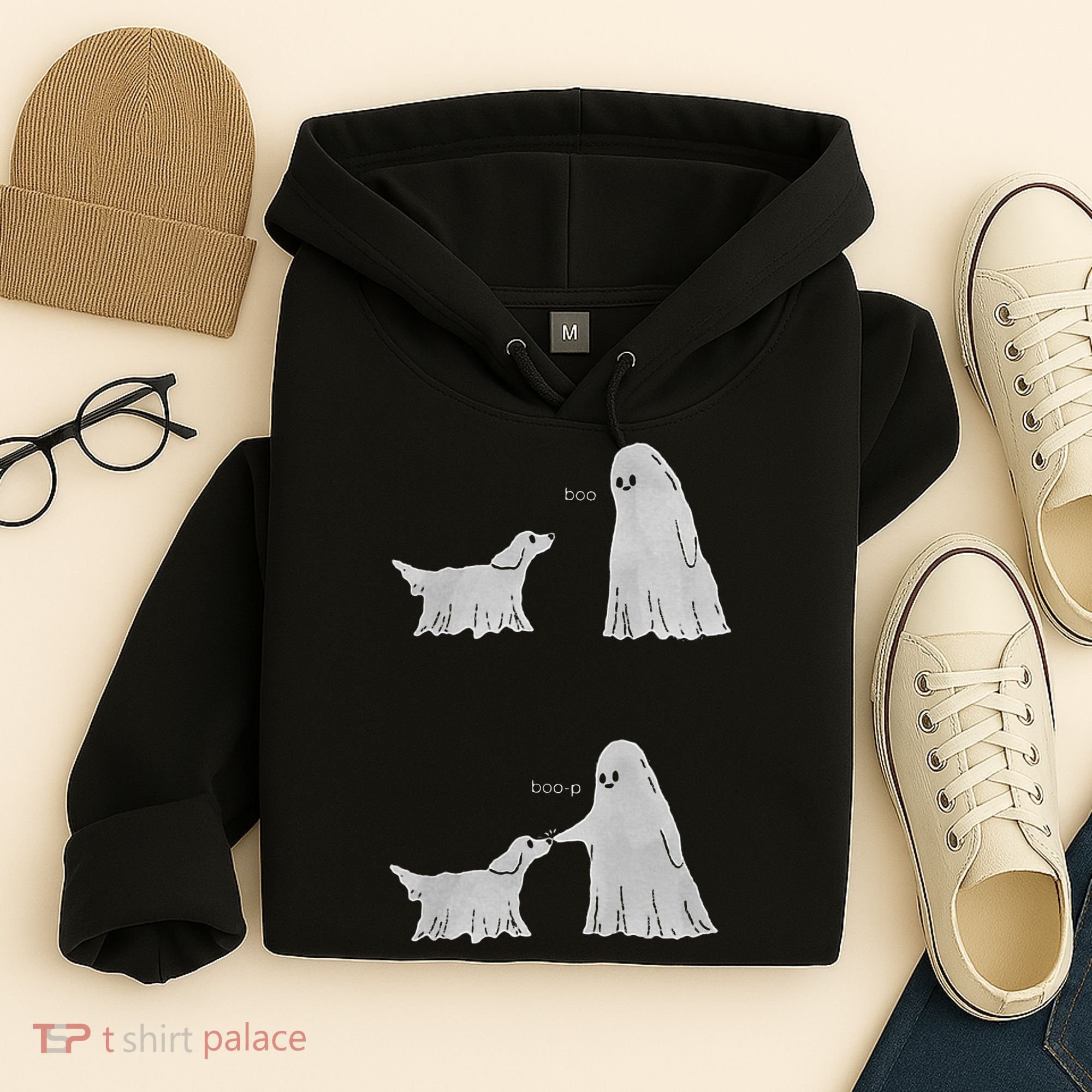 Boo Boop Ghost Dog Halloween Hoodie