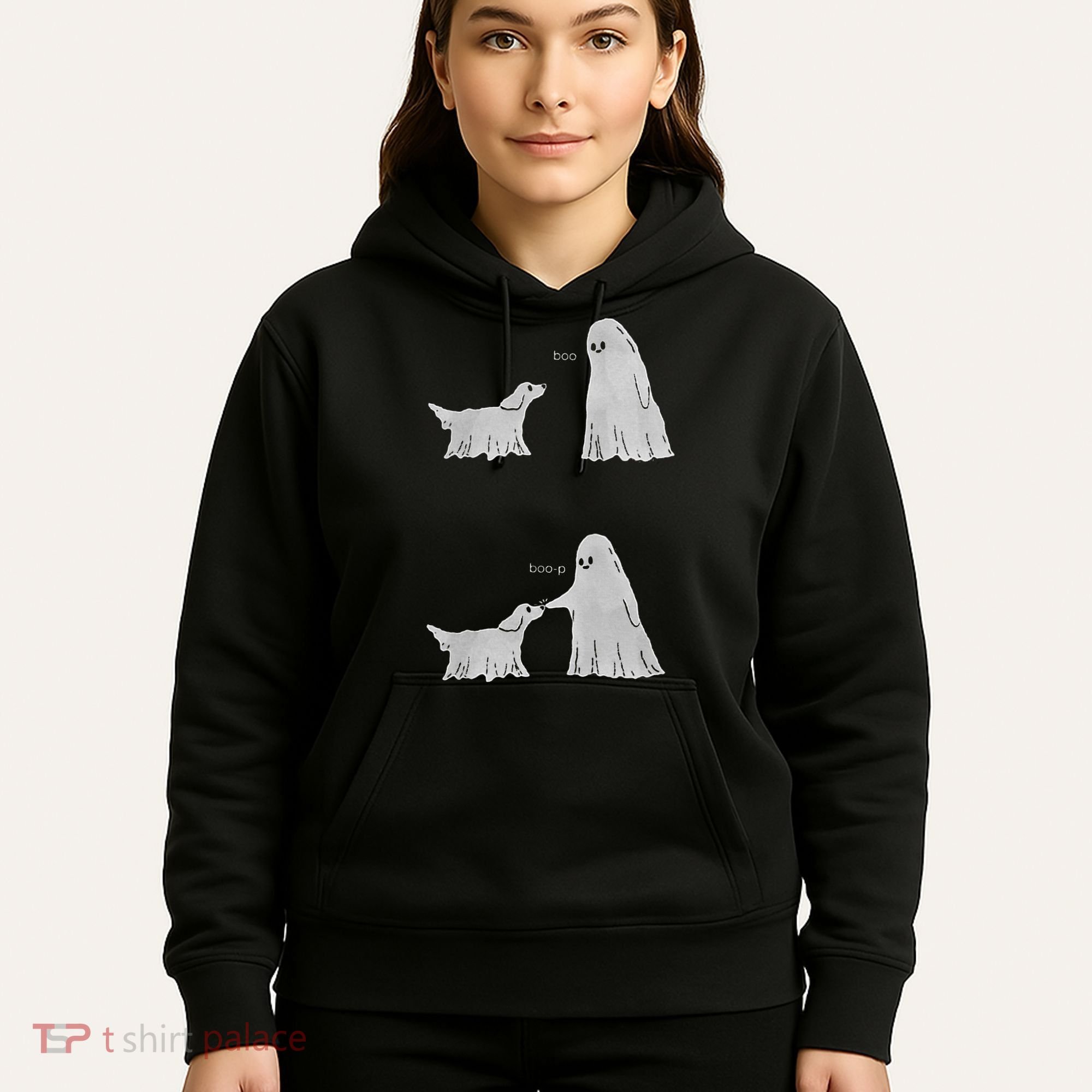 Boo Boop Ghost Dog Halloween Hoodie