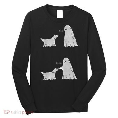 Boo Boop Ghost Dog Halloween Long Sleeve Shirt
