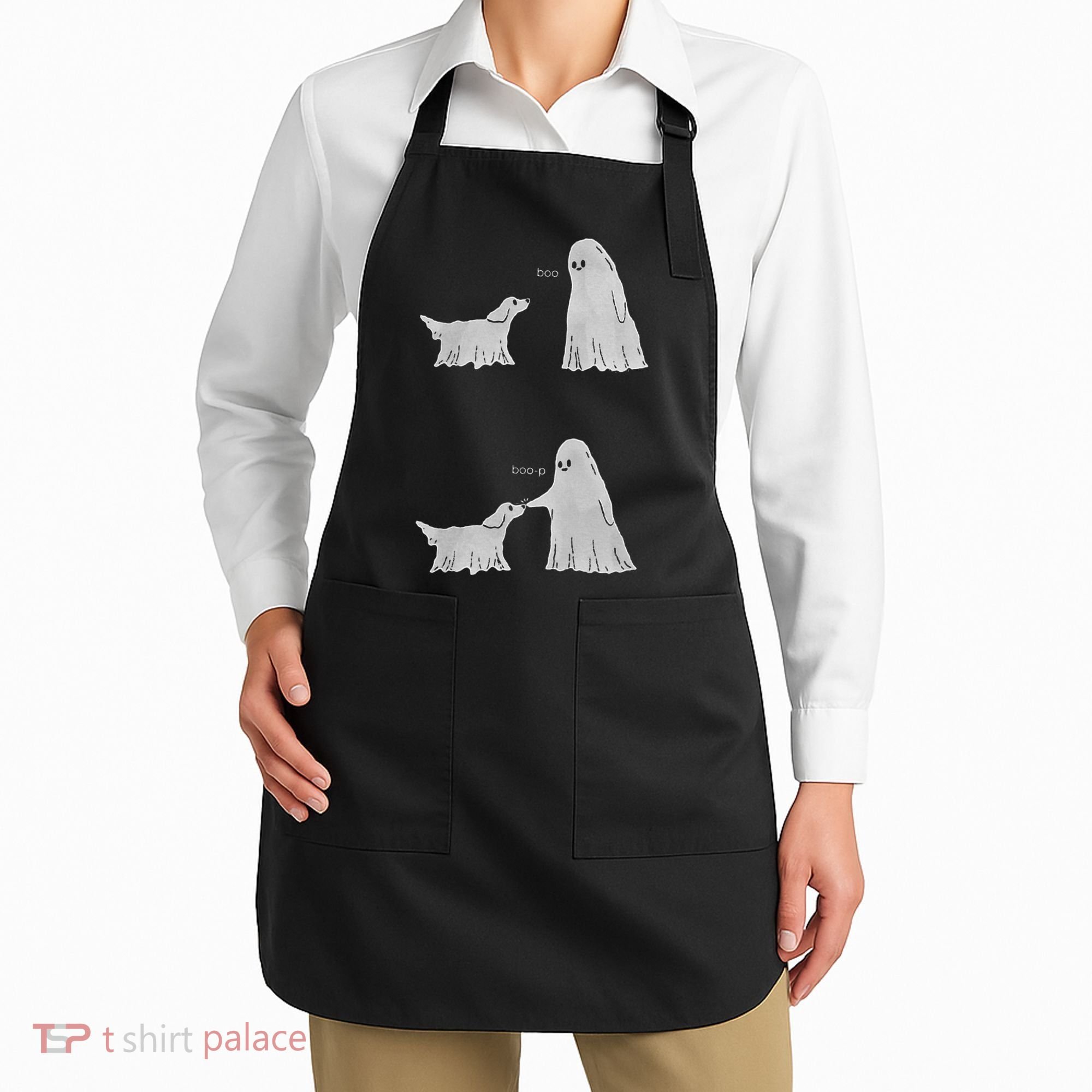 Boo Boop Ghost Dog Halloween Apron