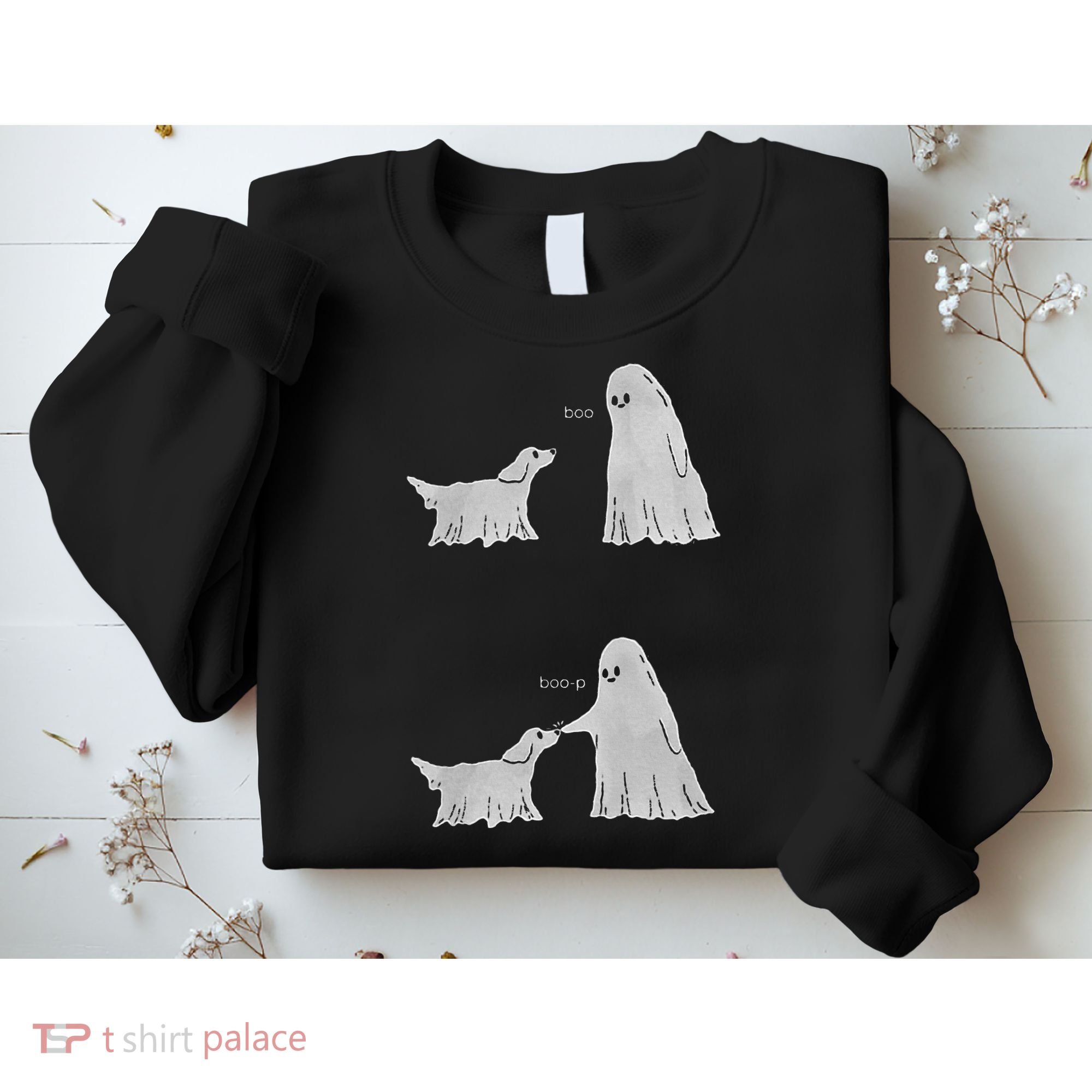 Boo Boop Ghost Dog Halloween Sweatshirt