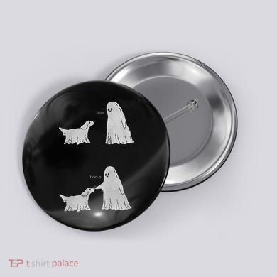 Boo Boop Ghost Dog Halloween Button