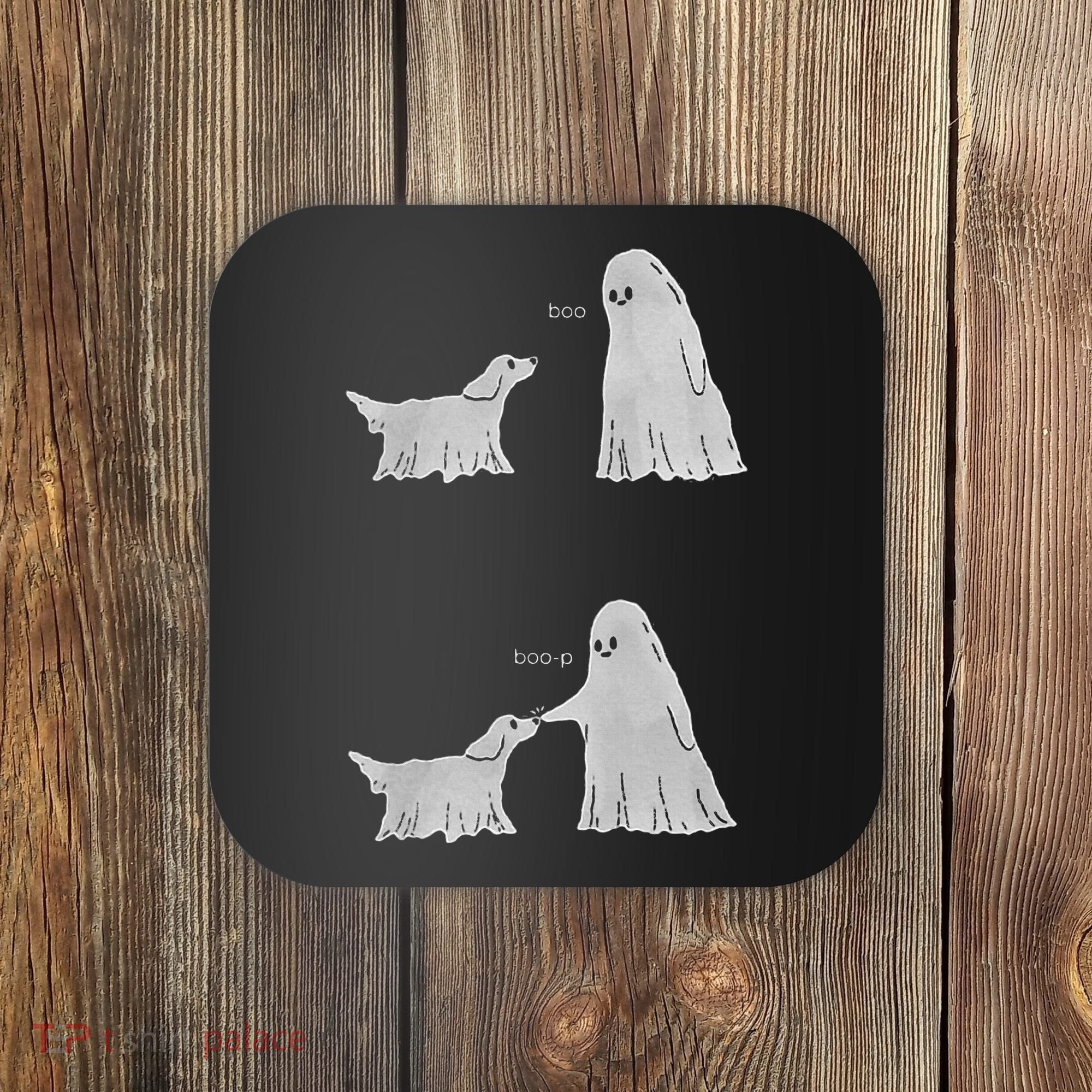 Boo Boop Ghost Dog Halloween Coaster