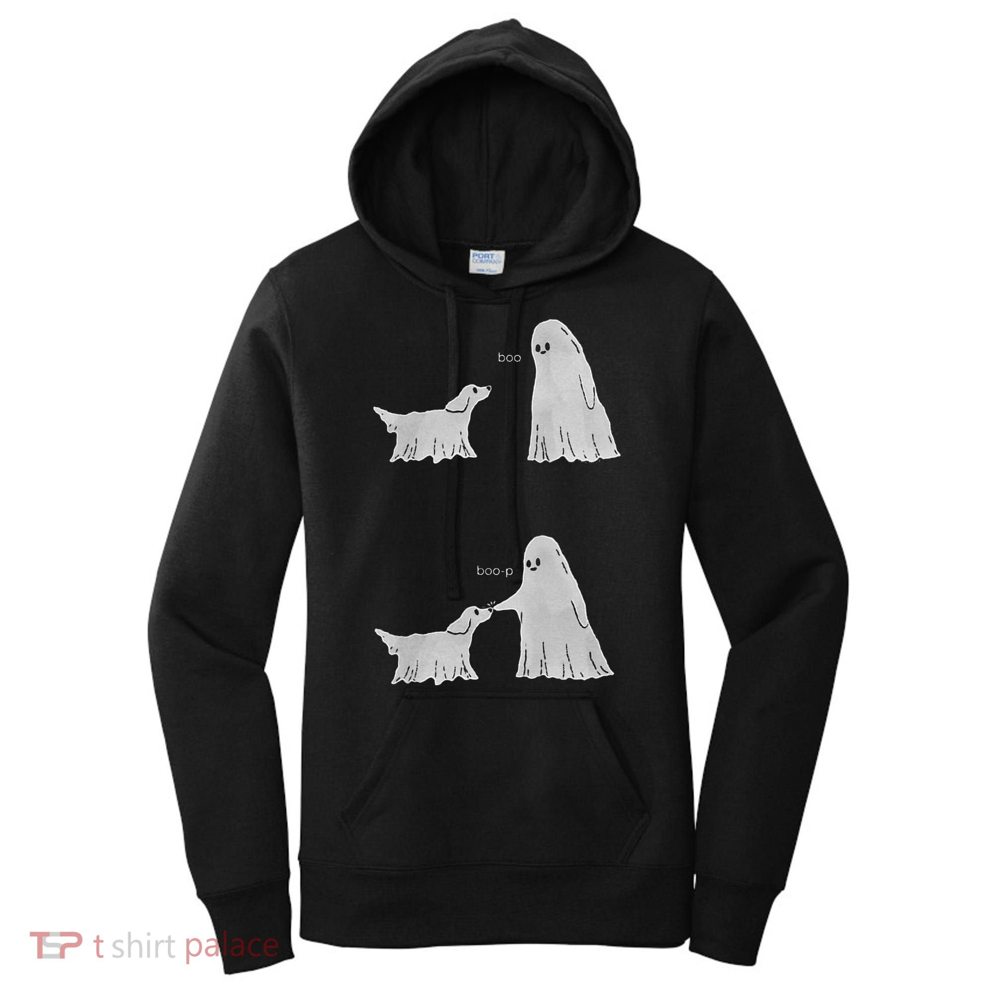 Boo Boop Ghost Dog Halloween Women's Hoodie