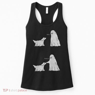Boo Boop Ghost Dog Halloween Women's Tank Top