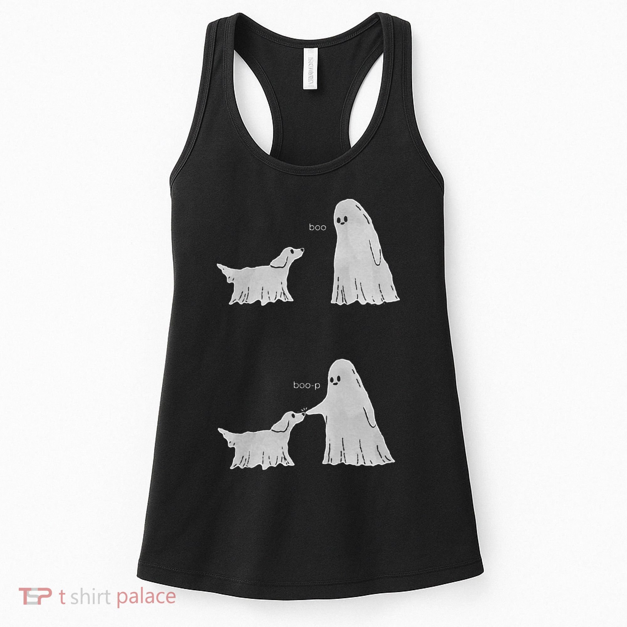 Boo Boop Ghost Dog Halloween Women's Tank Top