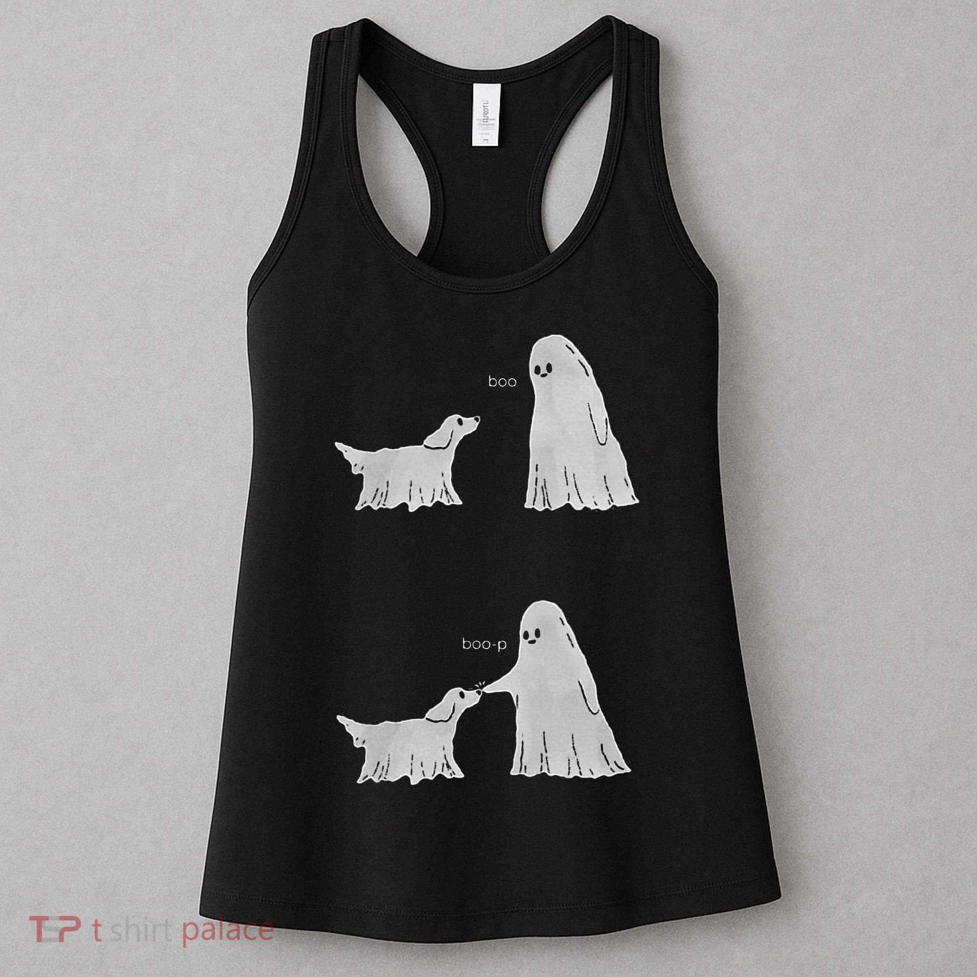 Boo Boop Ghost Dog Halloween Women's Tank Top