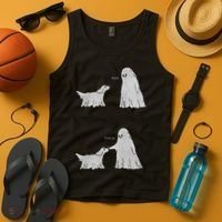 Boo Boop Ghost Dog Halloween Tank Top thumb 4