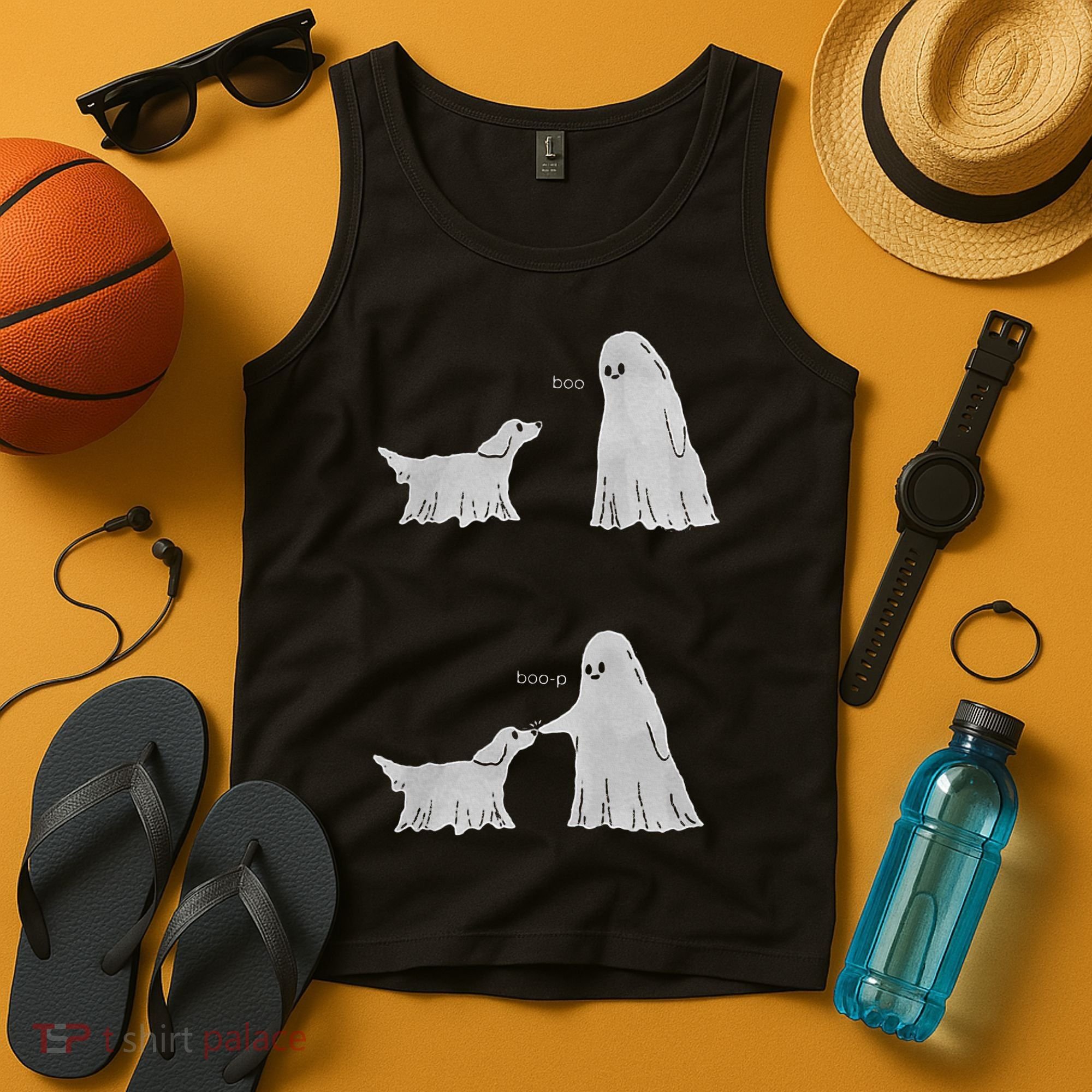 Boo Boop Ghost Dog Halloween Tank Top