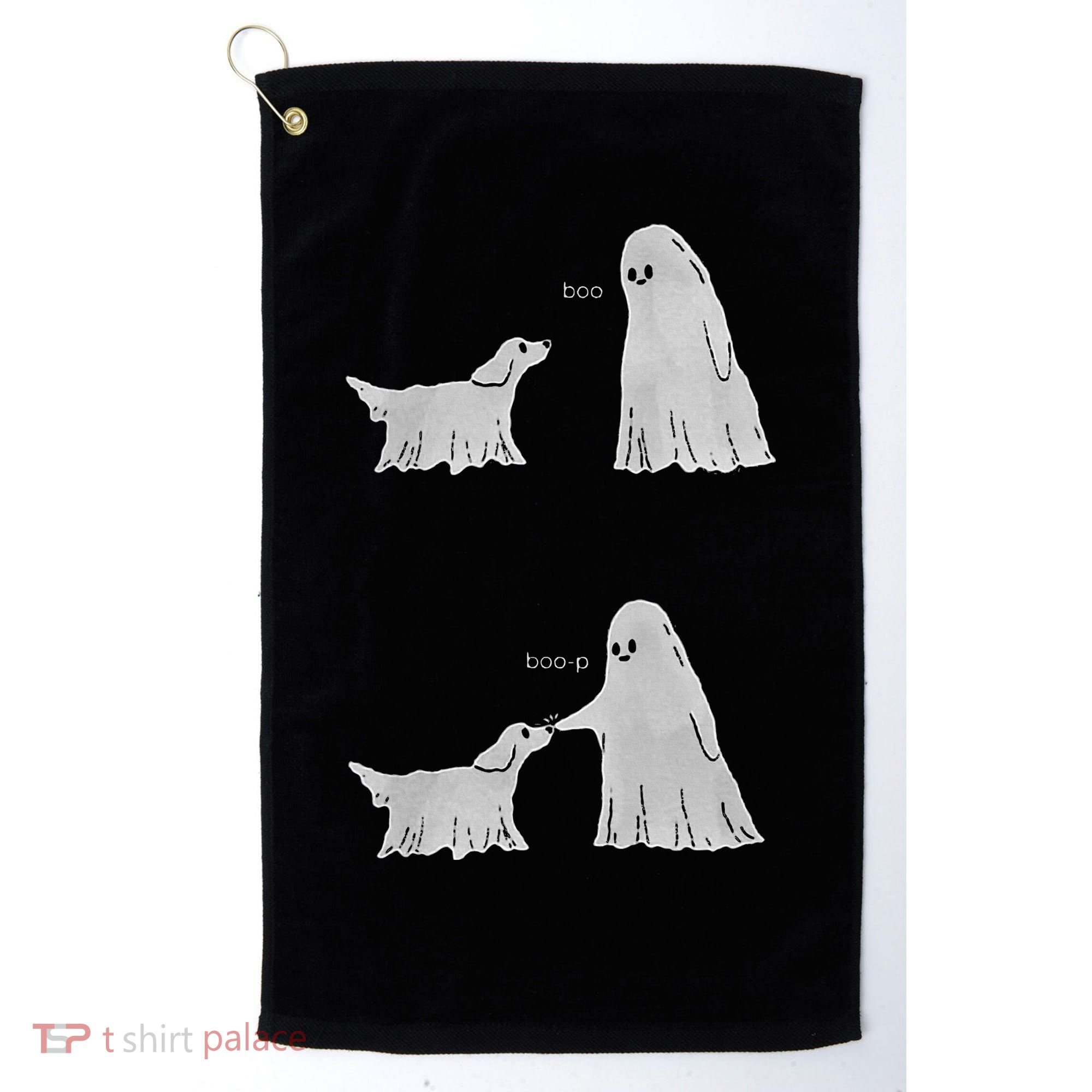 Boo Boop Ghost Dog Halloween Golf Towel