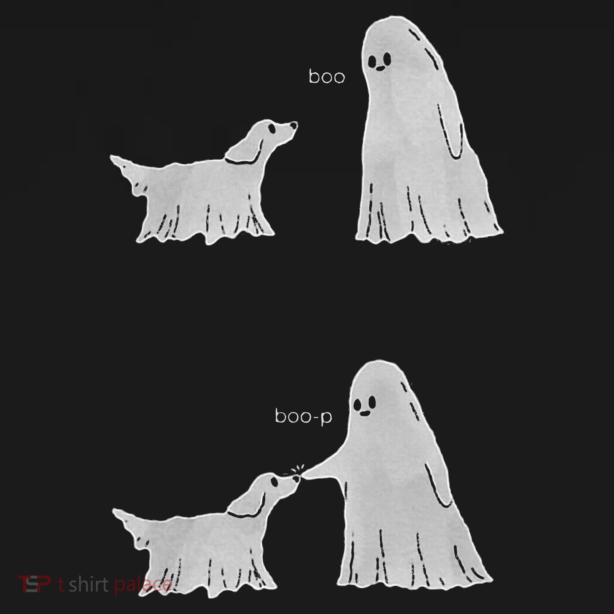 Boo Boop Ghost Dog Halloween Women's T-Shirt