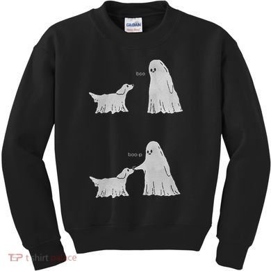 Boo Boop Ghost Dog Halloween Kids Sweatshirt