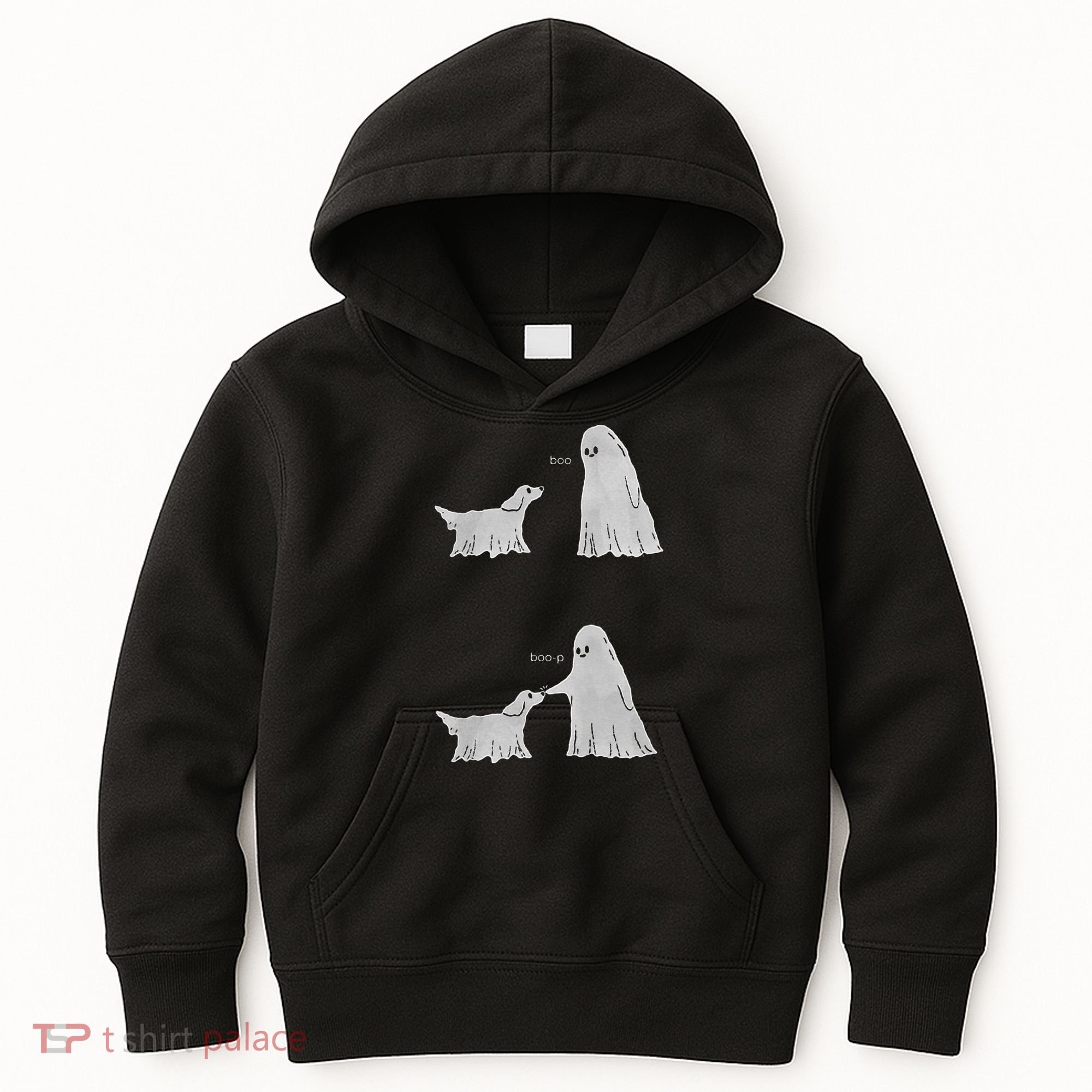 Boo Boop Ghost Dog Halloween Kids Hoodie