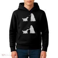 Boo Boop Ghost Dog Halloween Kids Hoodie thumb 4