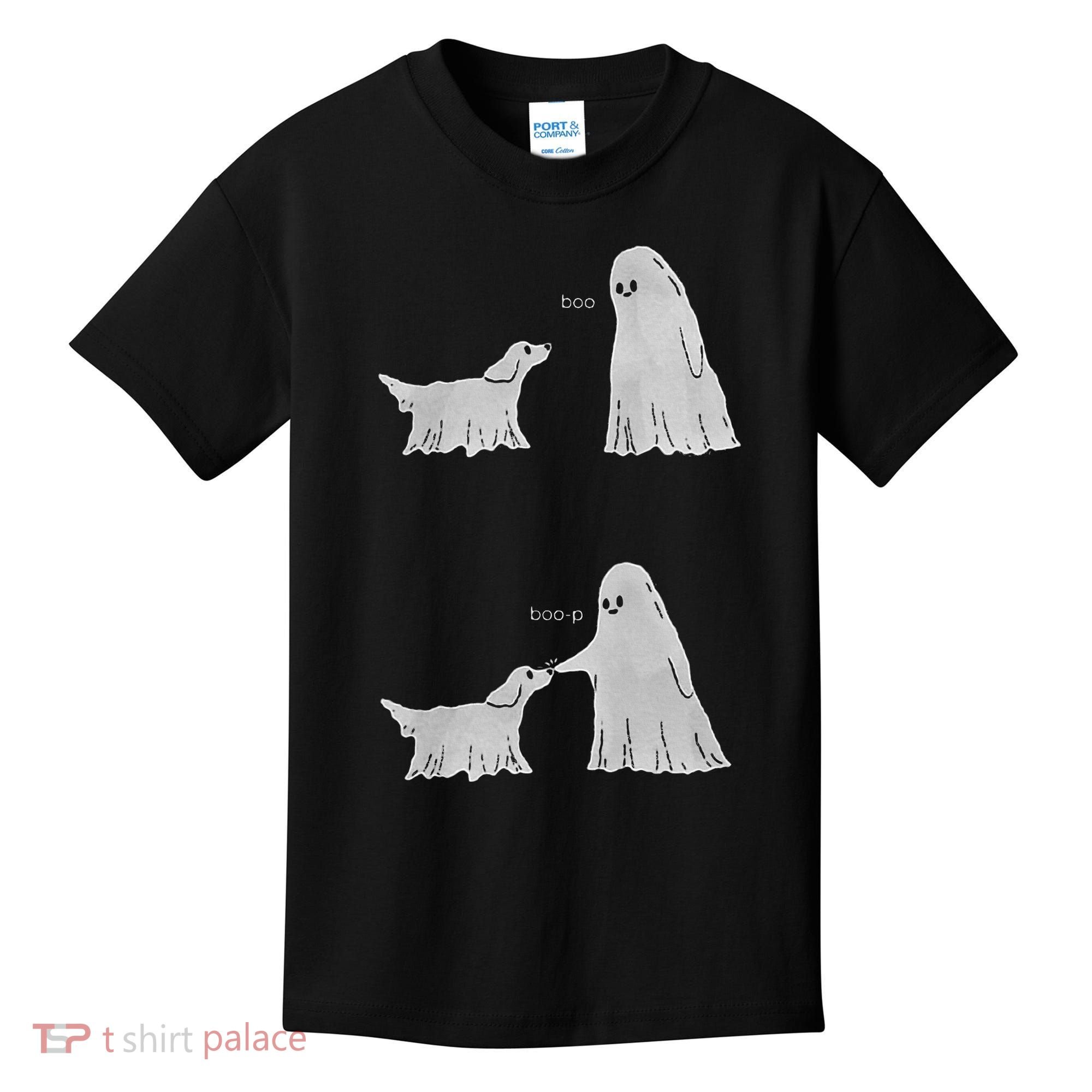 Boo Boop Ghost Dog Halloween Kids T-Shirt