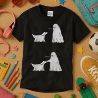 Boo Boop Ghost Dog Halloween Kids T-Shirt thumb 3