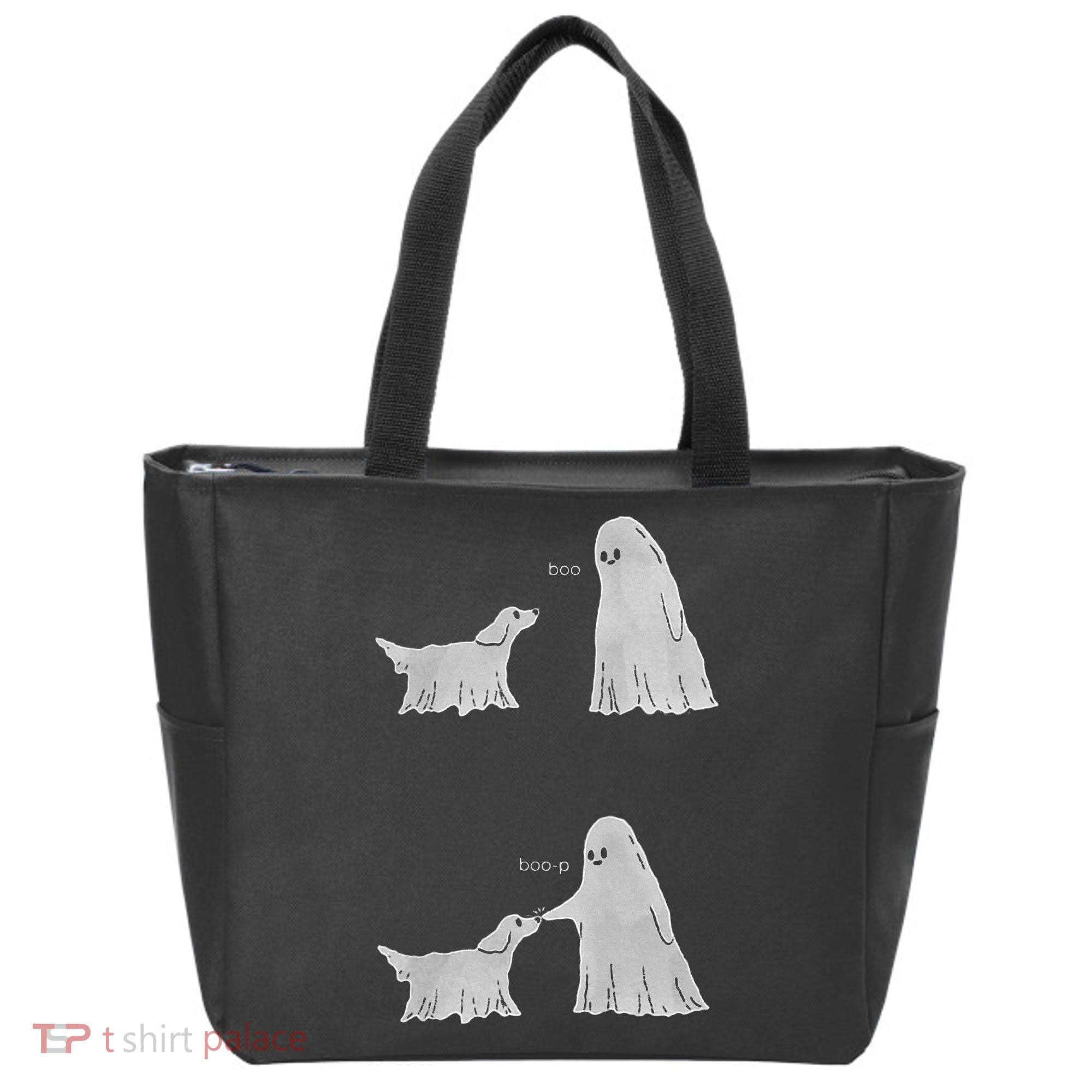 Boo Boop Ghost Dog Halloween Tote Bag