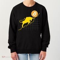 Bitcoin Bull Graph Bullish BTC Crypto Women's Sweatshirt thumb 0