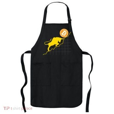 Bitcoin Bull Graph Bullish BTC Crypto Apron