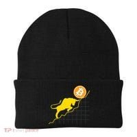 Bitcoin Bull Graph Bullish BTC Crypto Beanie thumb 0