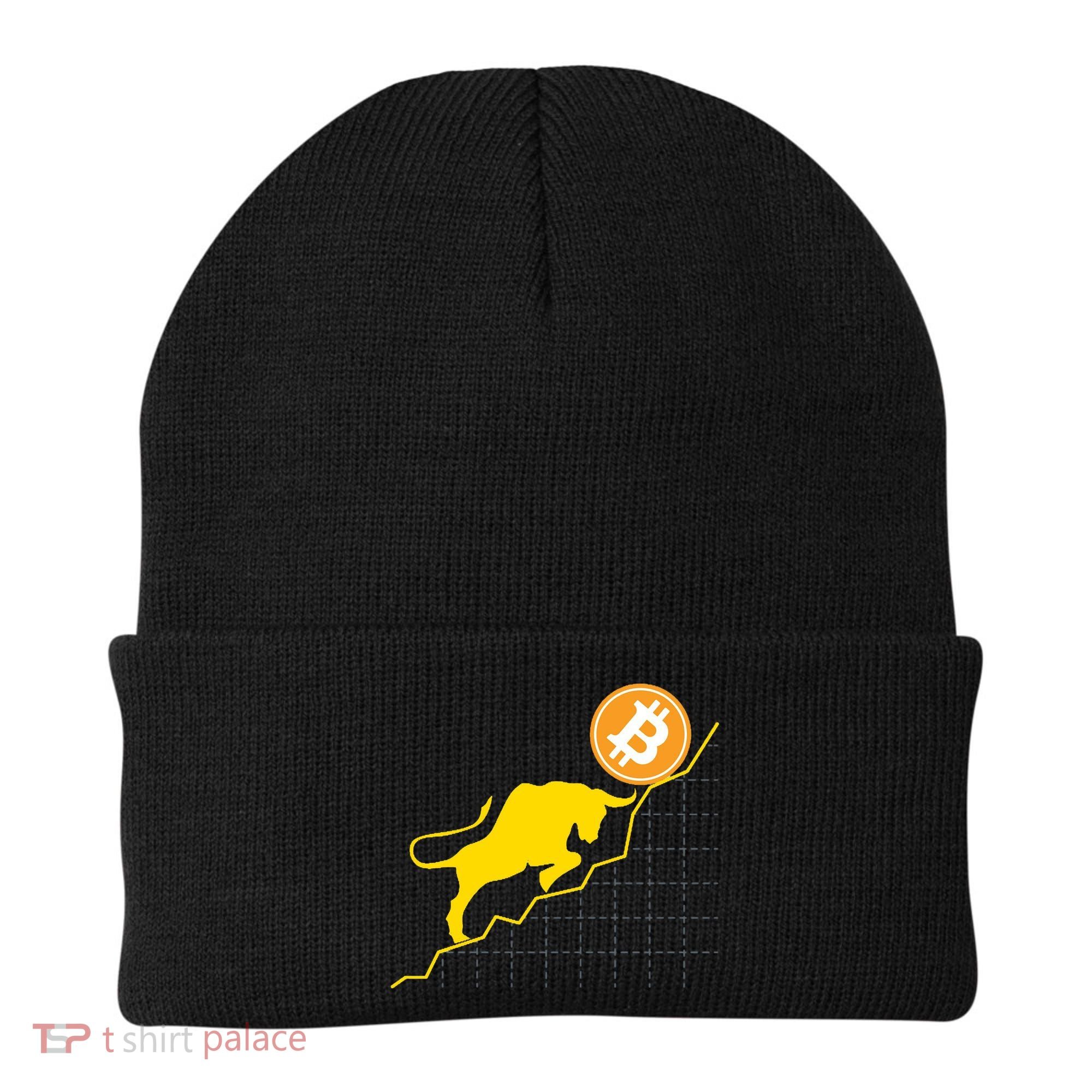 Bitcoin Bull Graph Bullish BTC Crypto Beanie