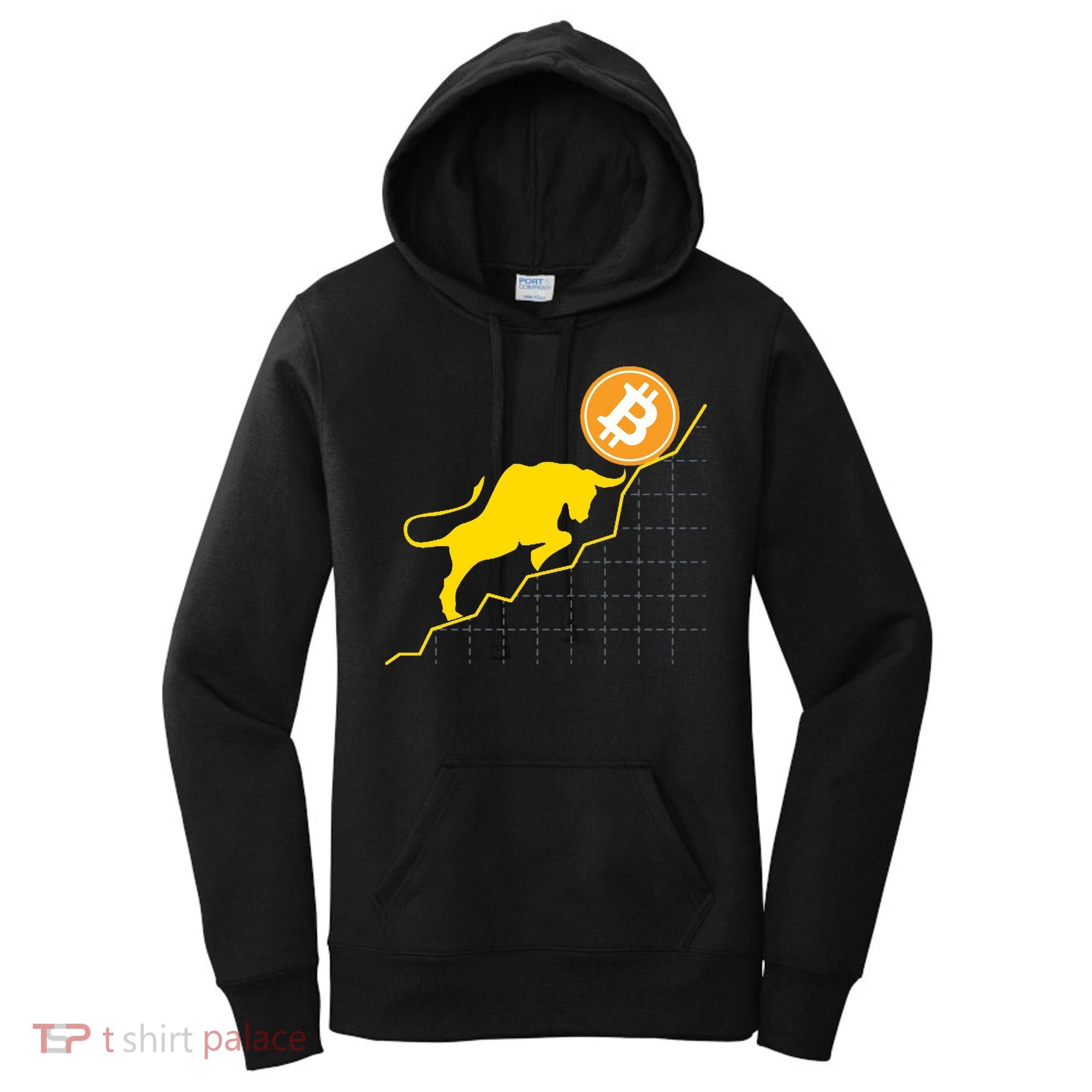 Bitcoin Bull Graph Bullish BTC Crypto Women's Hoodie