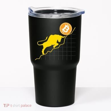 Bitcoin Bull Graph Bullish BTC Crypto Tumbler