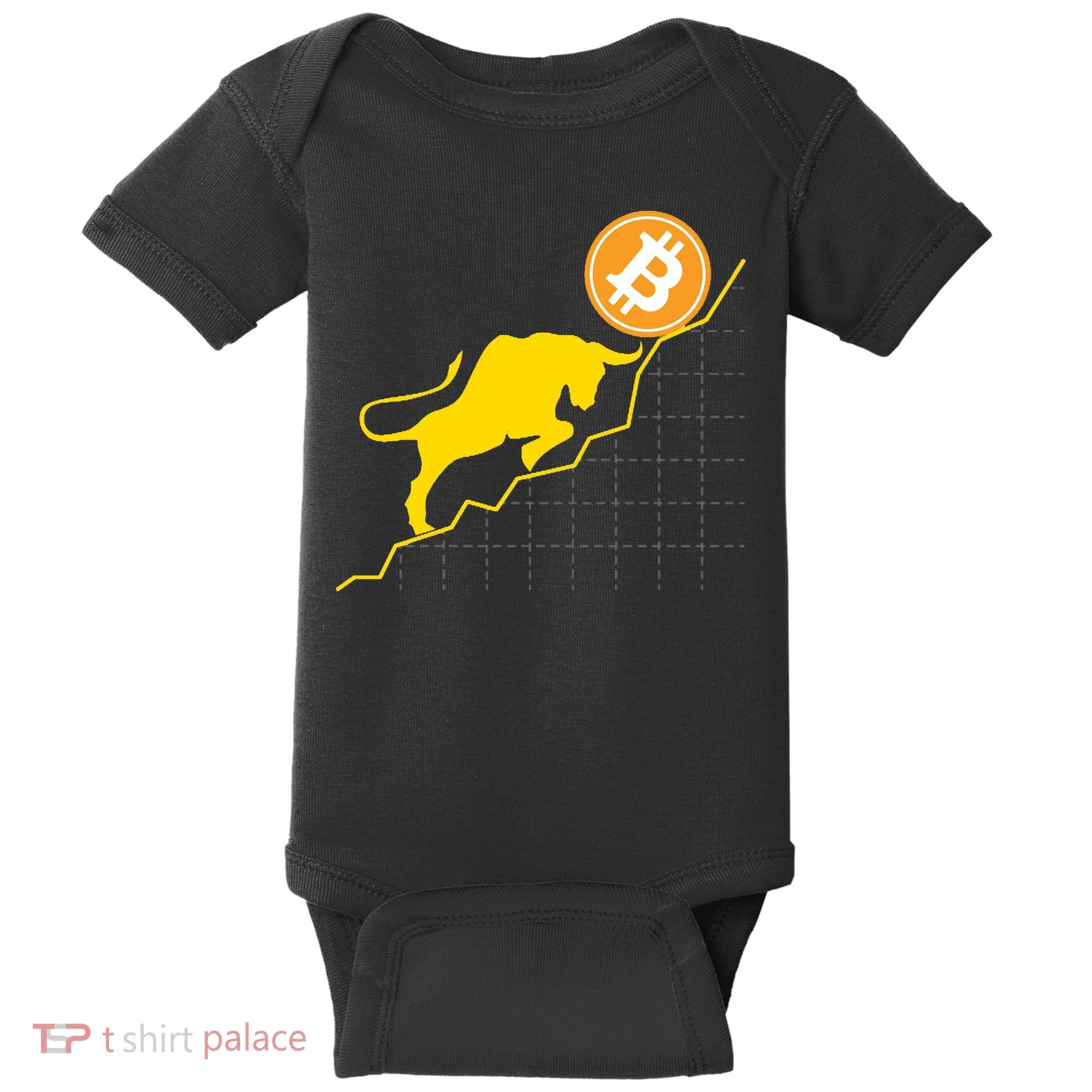 Bitcoin Bull Graph Bullish BTC Crypto Baby Bodysuit